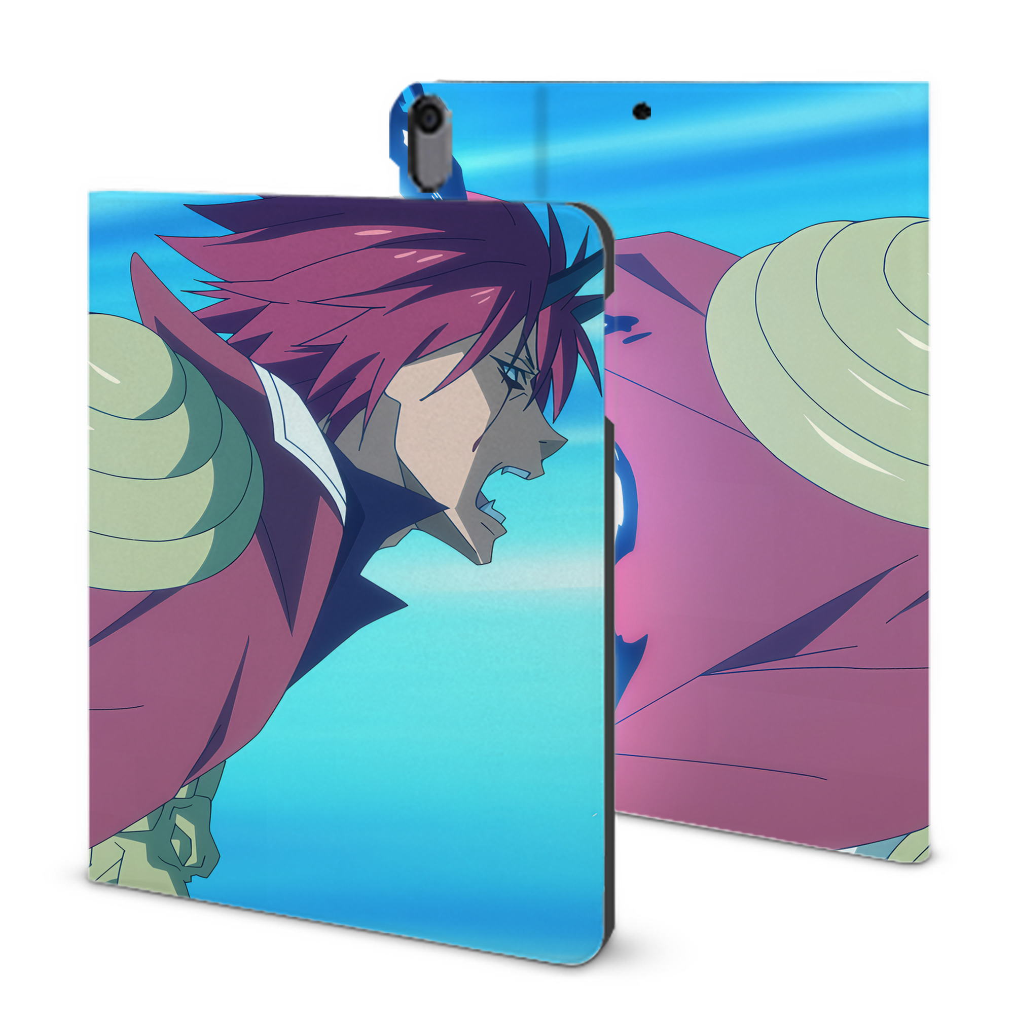 （画像用） 転スラ Regarding Reincarnated to Slime IPad ケース ブック型 PUレザー TPU 耐衝撃 軽量 薄型 ペン収納なし 全面保護 IPad 各モデル対応